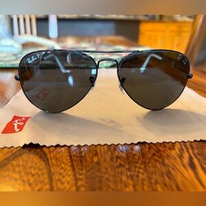NWOT Custom All-Black Ray Ban Aviators Polarized Sunglasses - MAKE AN OFFER